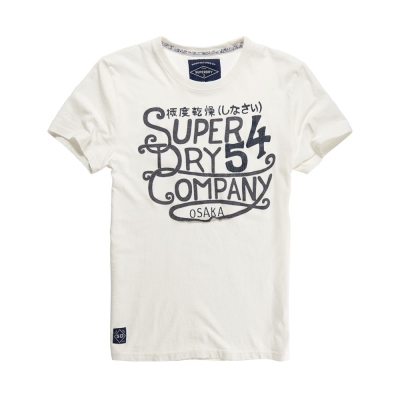 SUPERDRY 極度乾燥  文字短袖T恤 白色