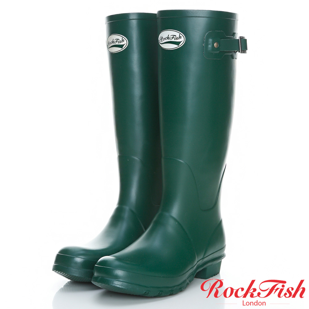 ROCKFISH 質感霧面長筒雨靴 酷色系列 棕櫚綠