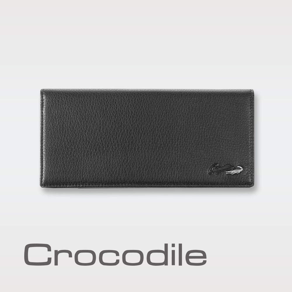 Crocodile 自然摔紋真皮長夾 0103-07401-01