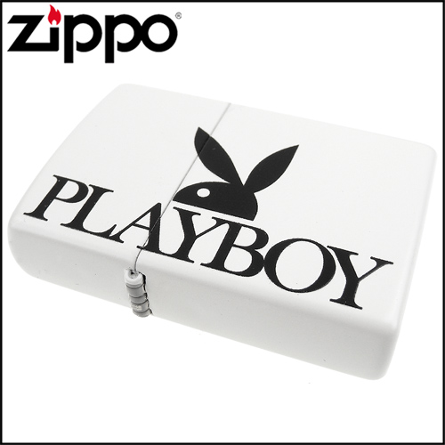 ZIPPO 美系~PLAYBOY-班尼兔圖案白色烤漆打火機