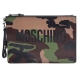 MOSCHINO 迷彩圖案拉鍊手拿包(綠) product thumbnail 1