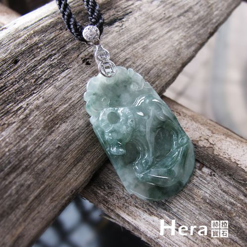 Hera 絕美天然A貨冰種翡翠十二生肖項鍊(生肖牛)