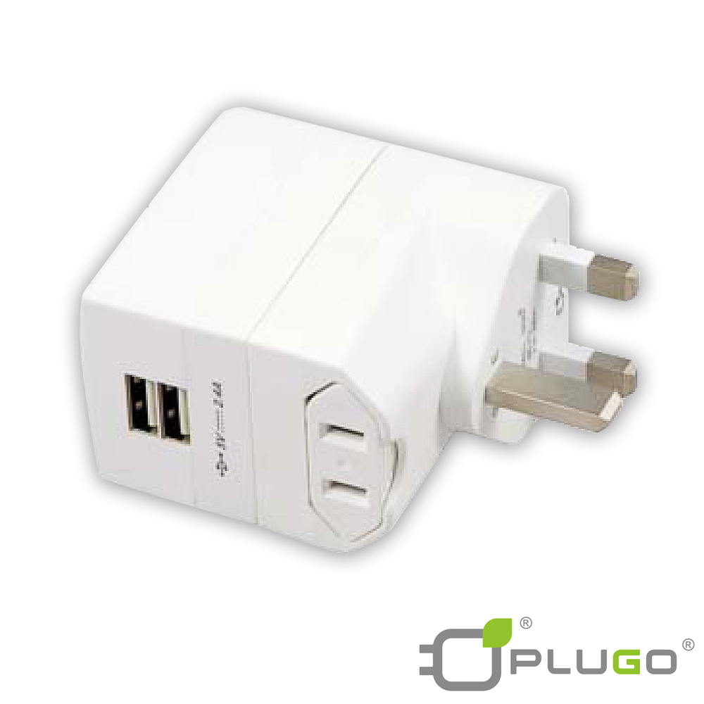 PLUGO USB76 環球通雙口USB充電器(2.4A)