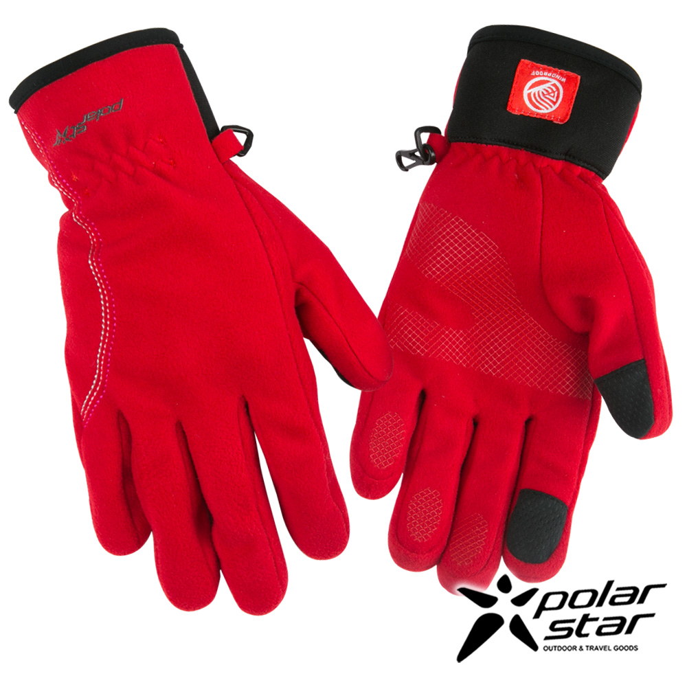 PolarStar 女防風保暖手套『紅』P16616
