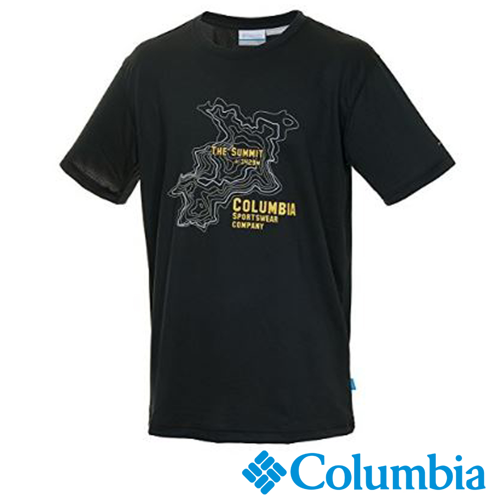 Columbia 哥倫比亞 男款-冰涼快排防曬短袖上衣 黑 UPM12180