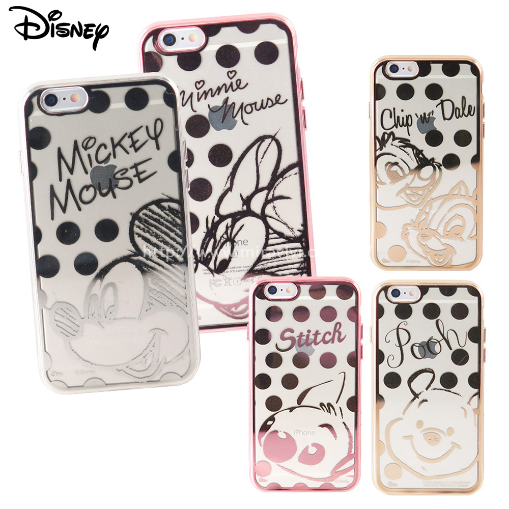 Disney迪士尼iPhone 6/6S Plus時尚質感電鍍保護套-點點系列