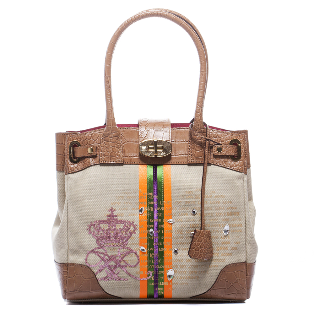 A.D.M.J. 皇冠LOVE水晶 COVA-TOTE(BEIGE)