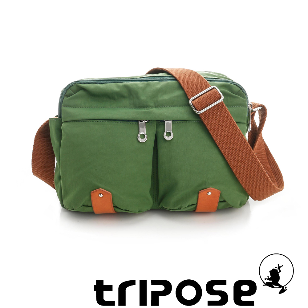 tripose MOVE系列多格層機能斜背包 草地綠