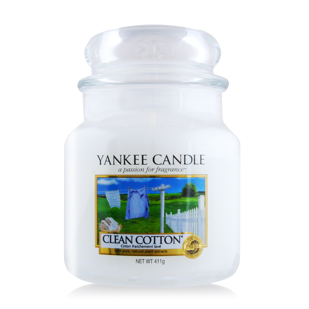 YANKEE CANDLE香氛蠟燭-舒服棉 Clean Cotton411g