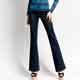 BRAPPERS 女款 新美腳二代系列-女用中腰彈性小喇叭褲-深藍 product thumbnail 1