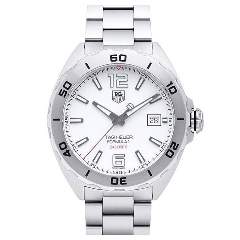 TAG HEUER 豪雅 F1大三針白面自動鍊帶款-41mm