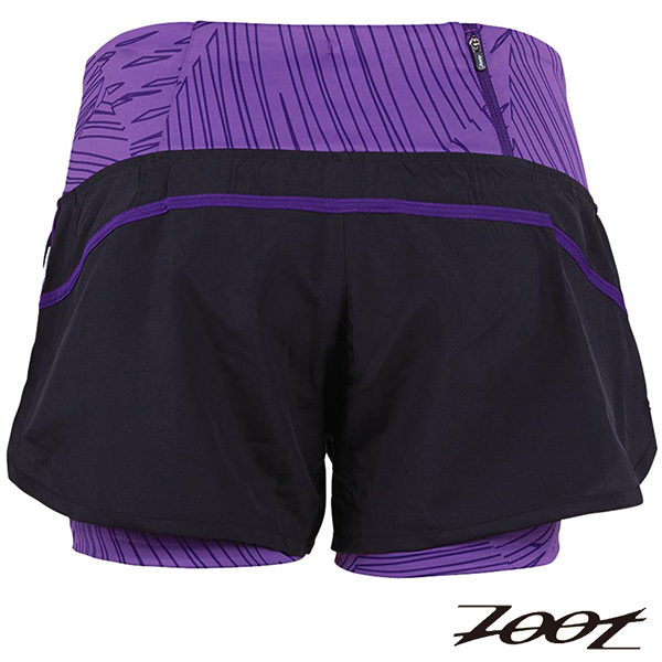 ZOOT 瑜珈式二合一3吋輕肌能跑褲(薰衣紫)(女) Z1504008
