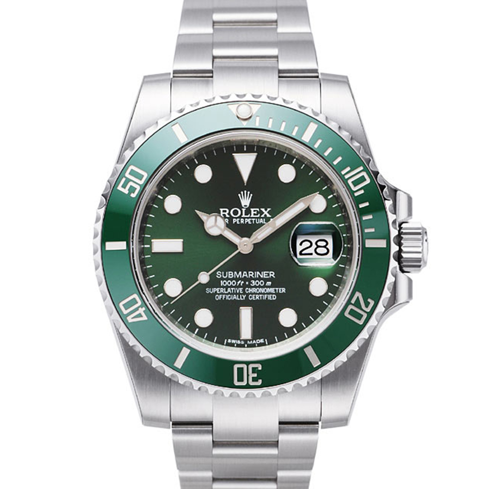 ROLEX 勞力士 Submariner 116610LV 綠陶瓷潛航者機械錶-綠水鬼/40mm