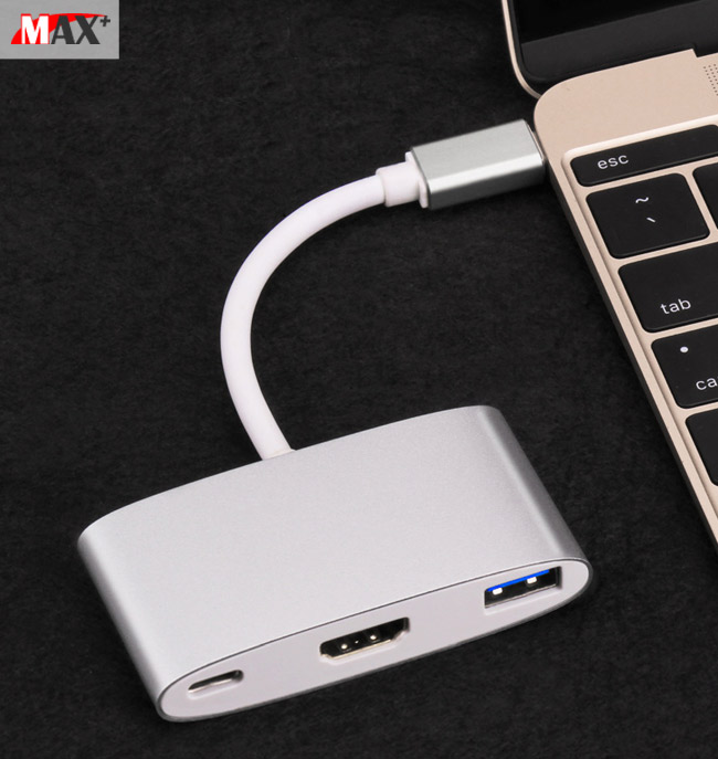 MAX+ USB 3.1 Type-C to HDMI/Type-C/USB3.0轉接器