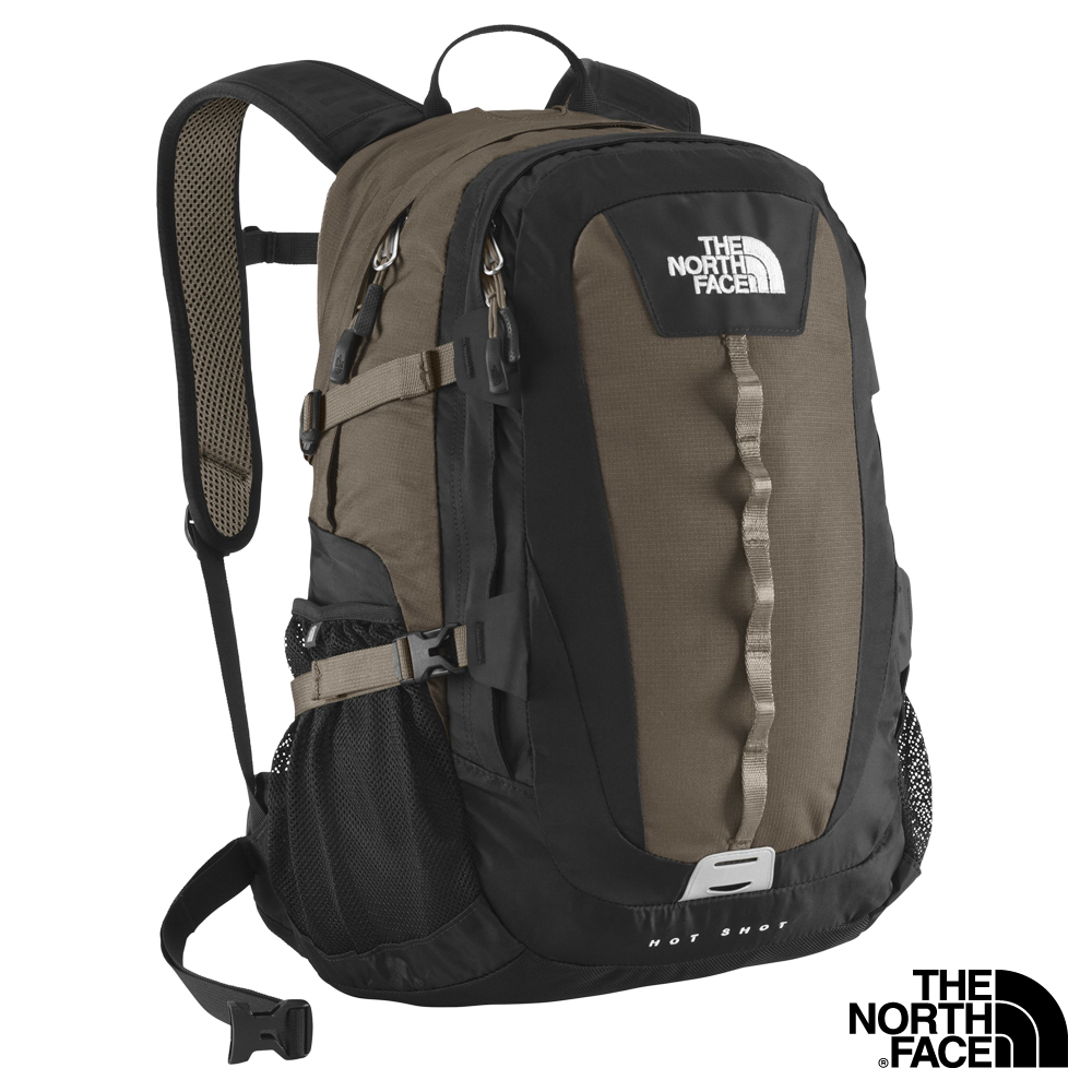 The North Face HOT SHOT15吋電腦背包 抗撕裂咖啡褐