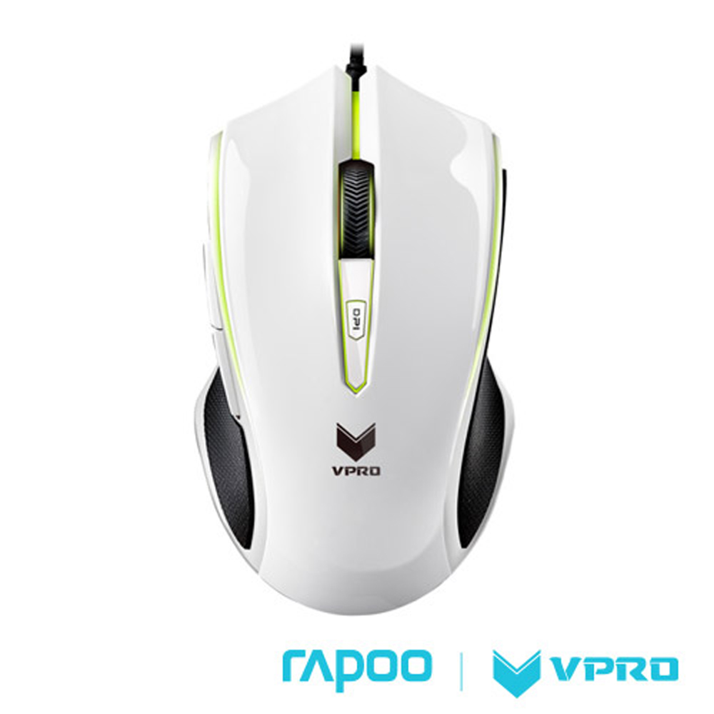 雷柏 RAPOO VPRO V20S全彩RGB電競光學遊戲滑鼠-天翼白