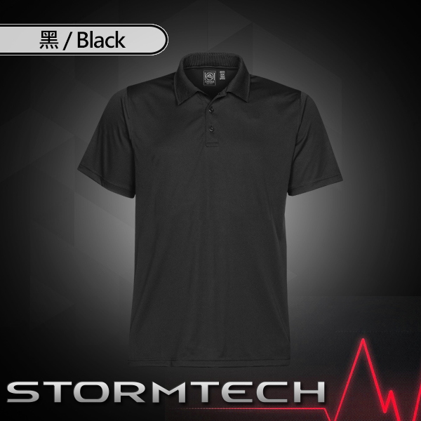 【加拿大STORMTECH】PG-1吸濕排汗抗UV運動POLO 男-黑