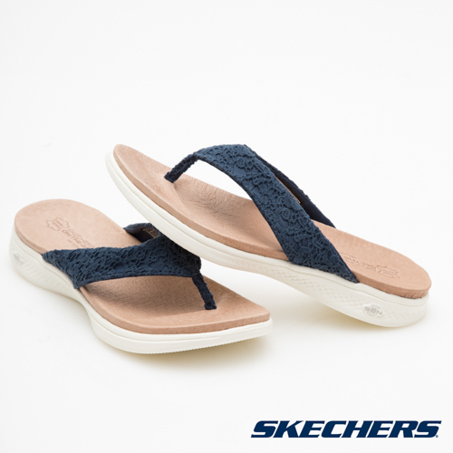 SKECHERS(女)時尚休閒系列ON THE GO LUXE拖鞋-15321NVY