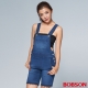 BOBSON 女款1971"日本黑標"深藍吊帶短褲 product thumbnail 1