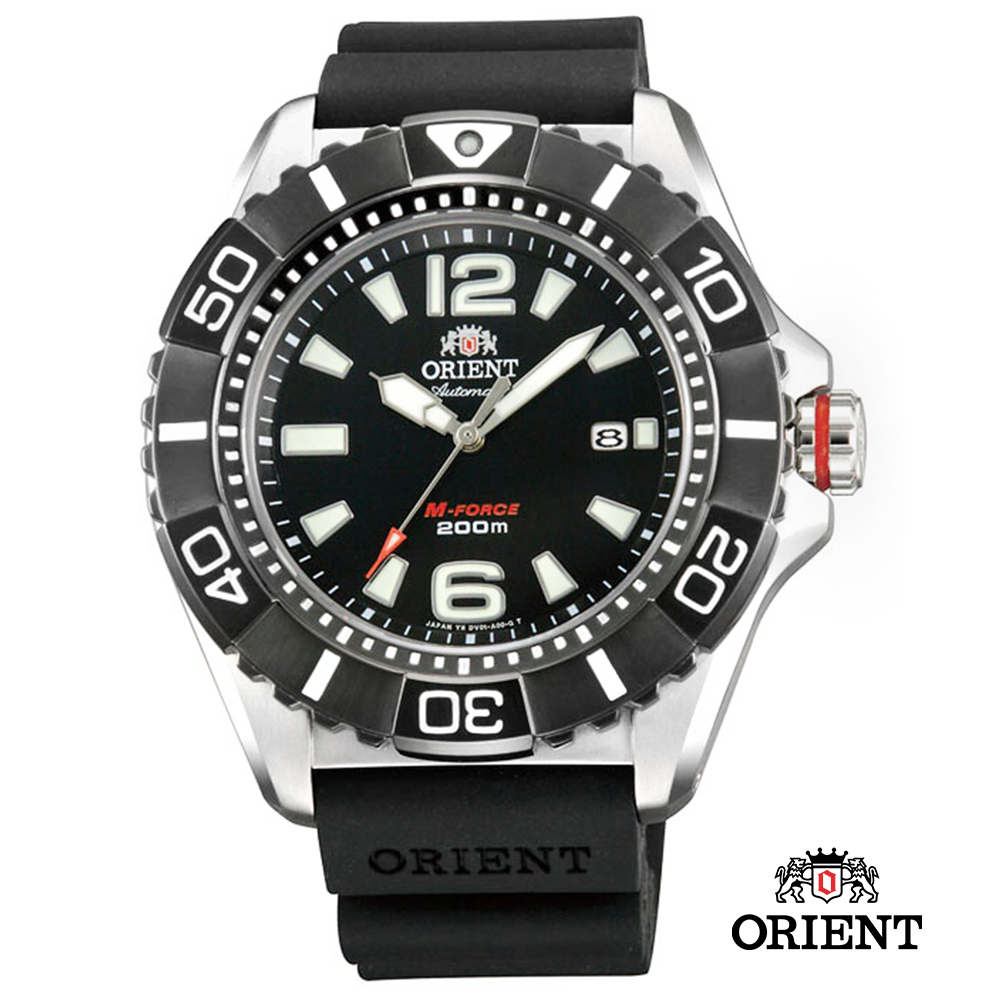 ORIENT 東方錶 M-FORCE系列 鈦金屬200m潛水機械錶-黑色/47mm