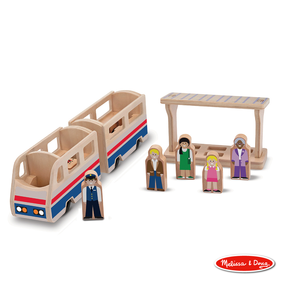 美國瑪莉莎 Melissa & Doug 交通 - 木製火車列台組