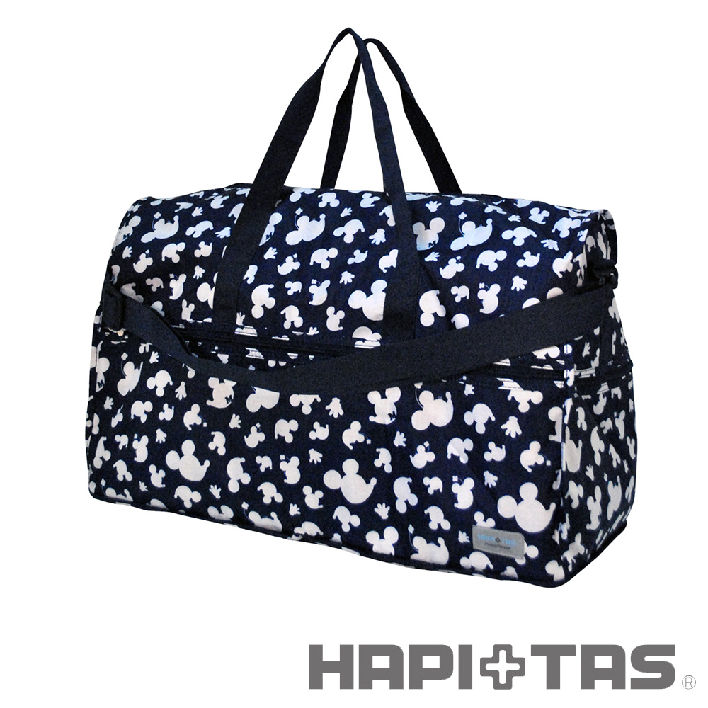HAPI+TAS 米奇摺疊旅行袋(大)-深藍