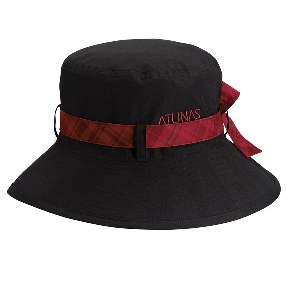 【ATUNAS 歐都納】GORE-TEX防風防水防曬休閒大盤帽A-A1602W黑/紅格