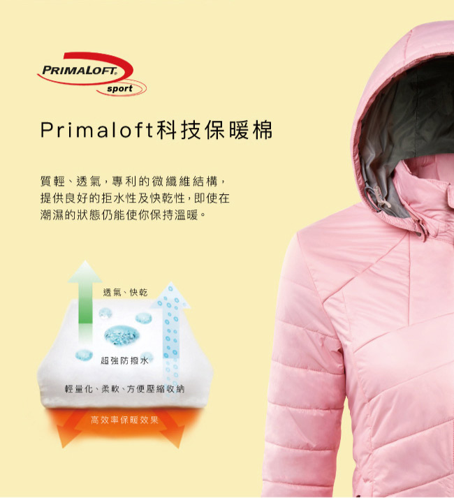 【GOHIKING】女Primaloft保暖外套