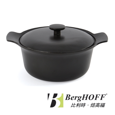 BergHOFF Ron羅恩尊爵黑鑄鐵湯鍋24CM(4.2L)