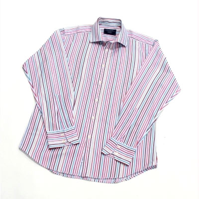 [摩達客]英國進口【Charles Tyrwhitt】高級彩色多緞紋長袖襯衫