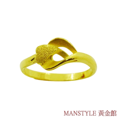 MANSTYLE 含羞帶怯黃金戒指 (約0.90錢)