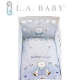 (美國 L.A. Baby)田園巴黎純棉五件式寢具組（S）（ 藍色） product thumbnail 1