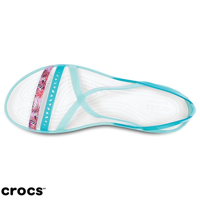 Crocs 卡駱馳 (女鞋) 伊莎貝拉花卉細束帶涼鞋 205150-35I