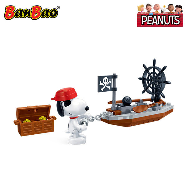 任選 BanBao邦寶積木 史努比系列 Peanuts Snoopy 海盜歷險 7521