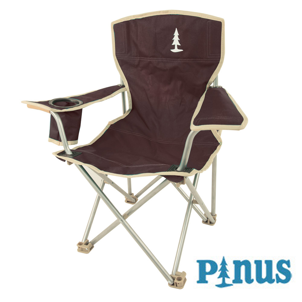 【Pinus】兒童扶手椅 折疊椅-咖啡色  - P15729
