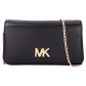 Michael Kors Mott 金字LOGO牛皮肩背鍊包(大/黑色) product thumbnail 1