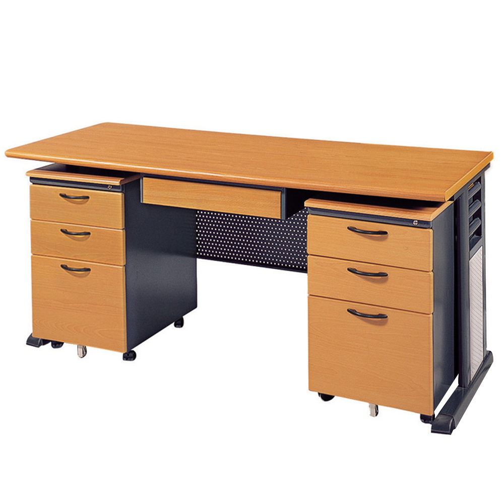 STYLEHOUSE 中抽木紋色辦公桌櫃組(150x70)