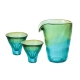 【ADERIA】日本進口津輕系列雙色漸層酒杯玻璃3件家庭組 product thumbnail 1