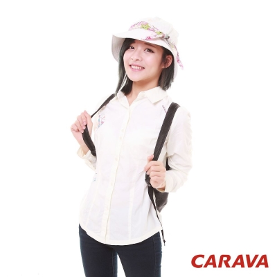 CARAVA《女款日本原紗快乾排汗襯衫》(米白)