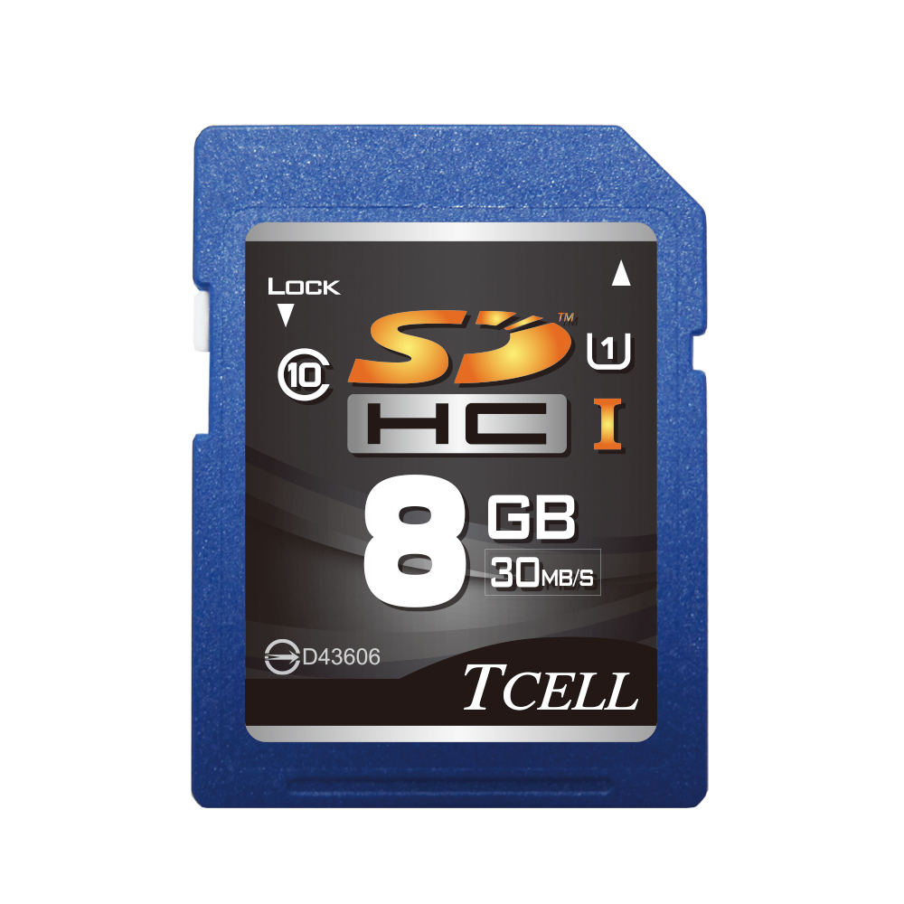 TCELL冠元 SDHC UHS-I 8GB 30MB/s高速記憶卡 Class10