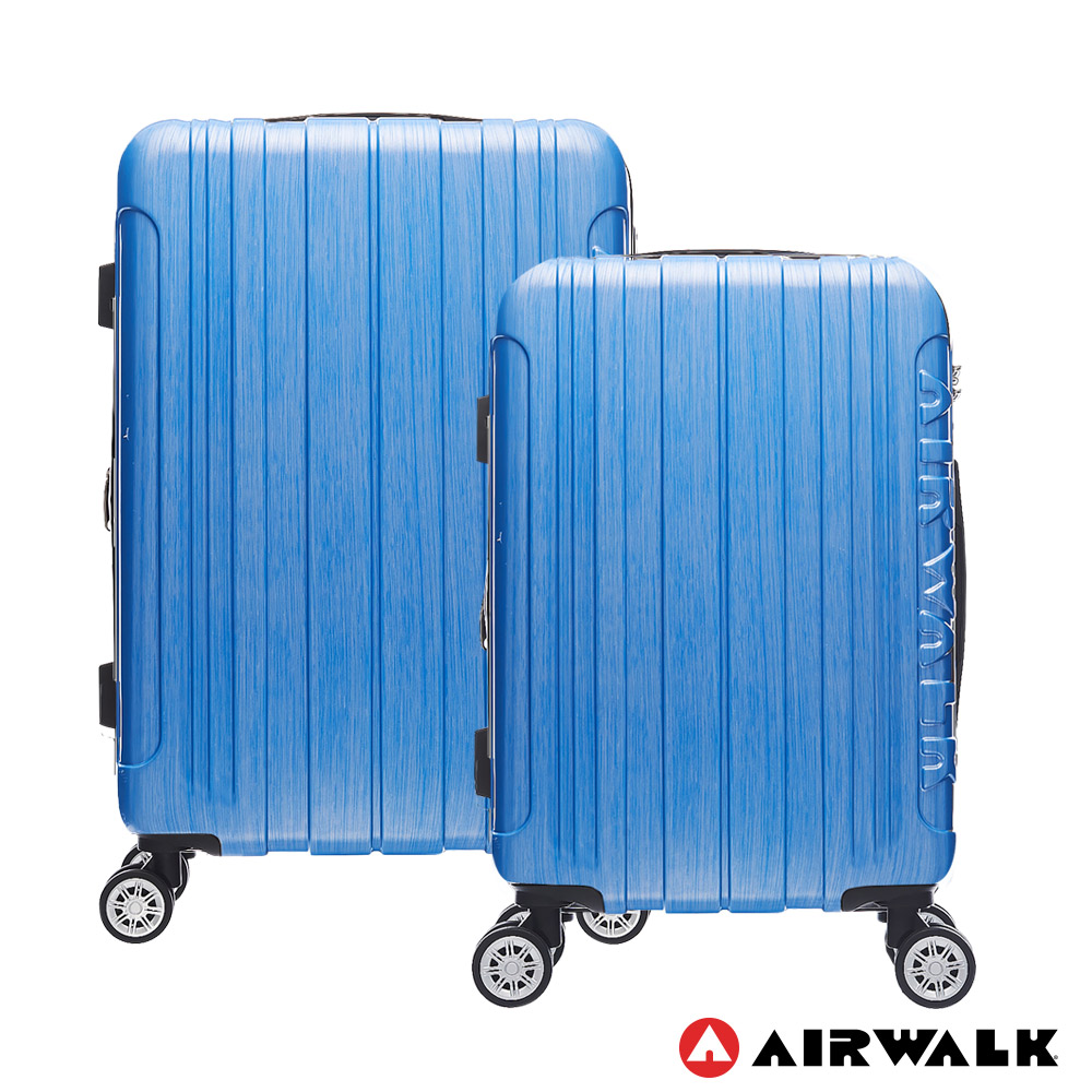AIRWALK棉花糖系列ABS+PC拉絲硬殼行李箱20+28吋二件組-晴空藍
