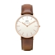 DW Daniel Wellington 淺咖色皮革錶帶 玫瑰金色錶框/36mm product thumbnail 1