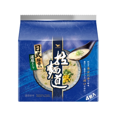 拉麵道 日式豚骨風味拉麵(4入/袋)