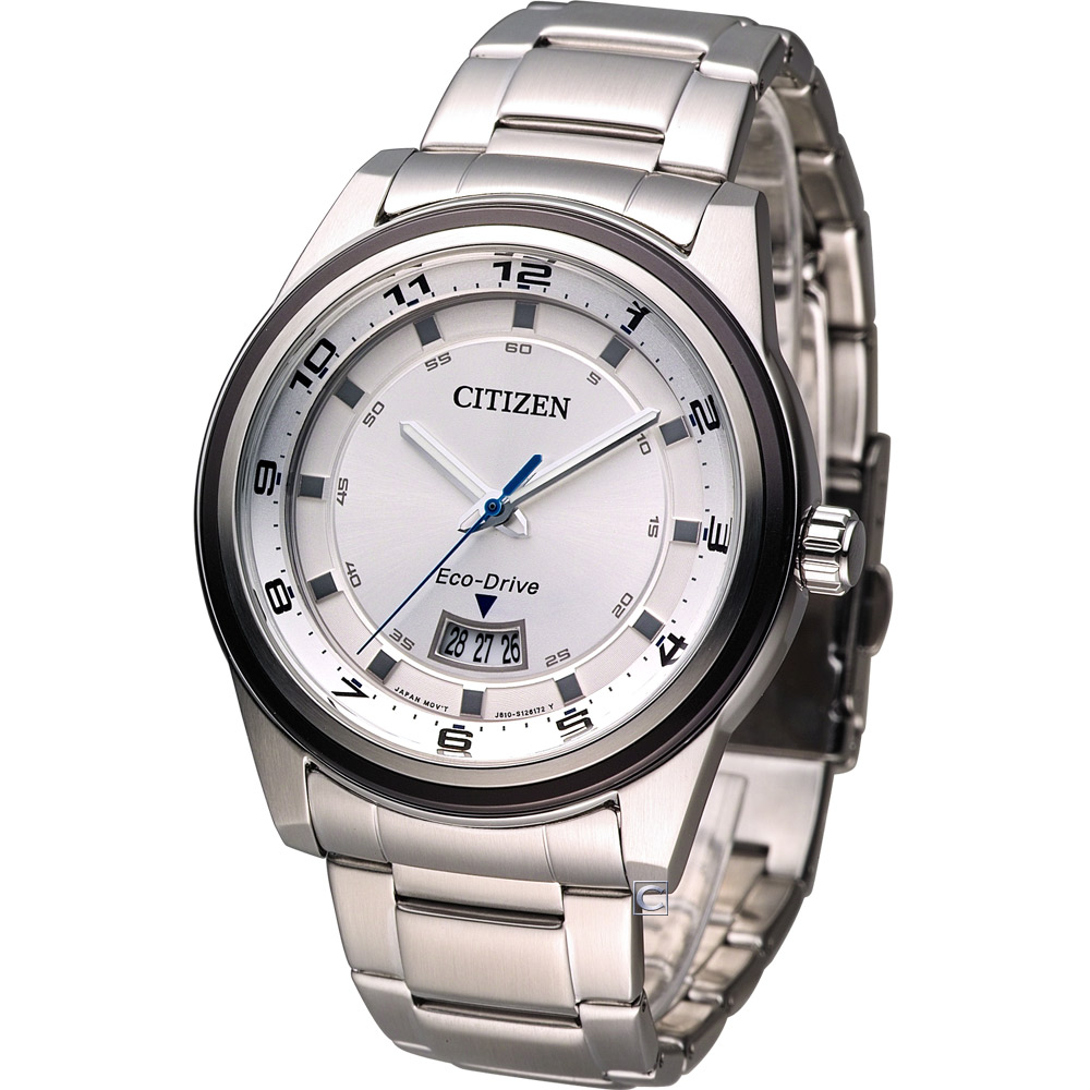 CITIZEN Eco-Drive 日系百搭時尚腕錶(AW1274-63A)-銀白/42mm
