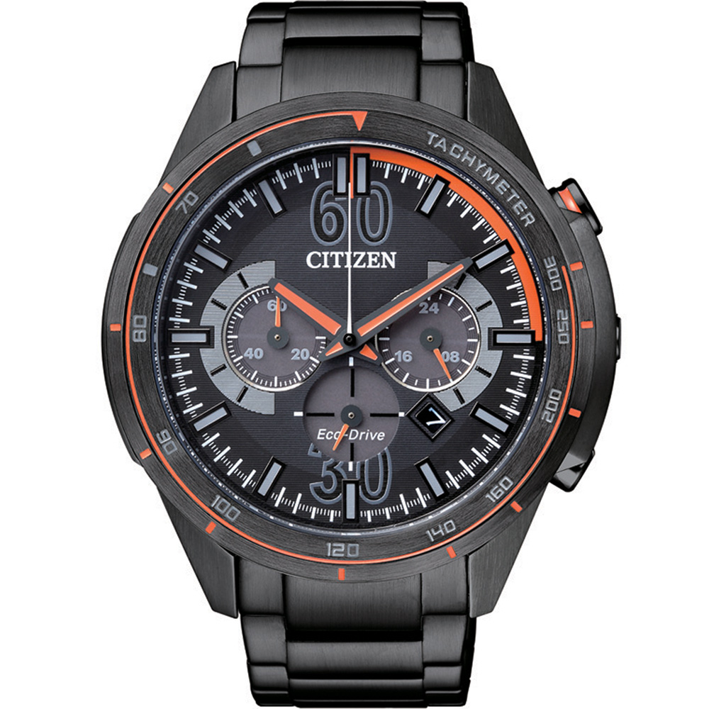 CITIZEN 型男時尚計時腕錶(CA4125-56E)-黑/46mm