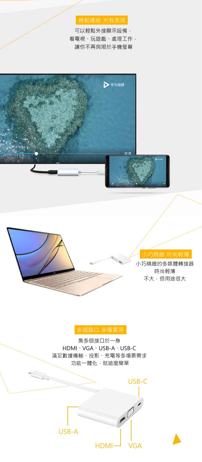 HUAWEI 華為原廠 MateDock 2 多媒體轉接器【P20系列行動工作站】