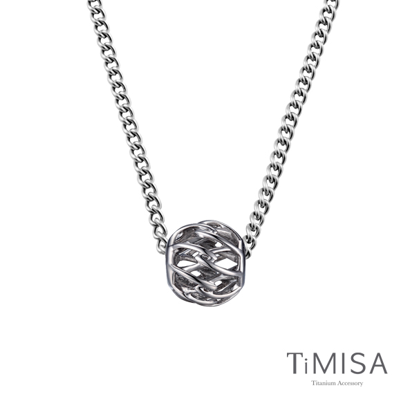 TiMISA 交織 純鈦串飾項鍊(M02D)
