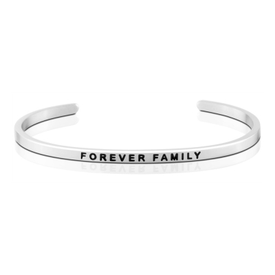 MANTRABAND 美國悄悄話手環 FOREVER FAMILY 永遠的家人 銀色