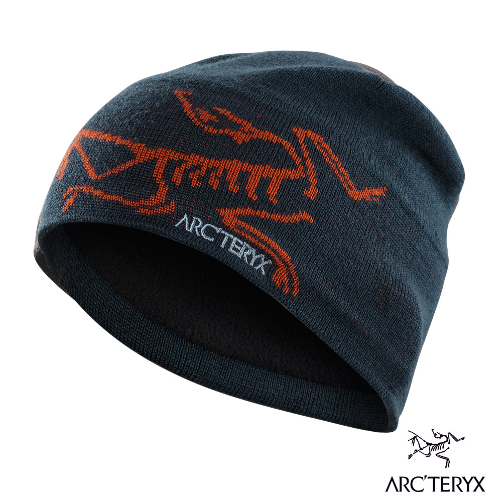 Arcteryx 始祖鳥 24系列 針織毛帽 Bird Logo 內刷毛護耳 藍棕