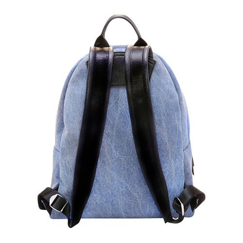 Chiara Ferragni Flirting 眨眼圖騰牛仔丹寧後背包 藍色